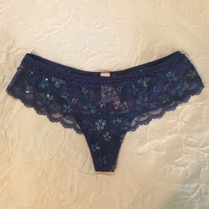 VS Dream Angel blue lace panty Size S